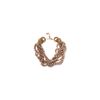 Kate Benjamin Multi Beaded Statement Necklace in Brown (taupe) - Lyst
