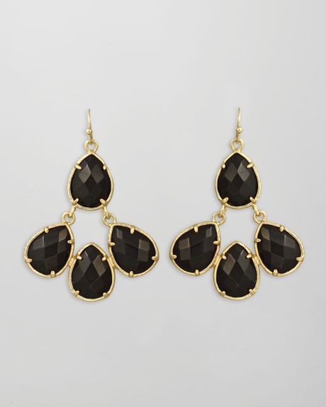 Kendra Scott Carlone Earrings  in Black - Lyst
