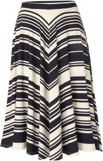 Linea Stipe Jersey Skirt - Lyst