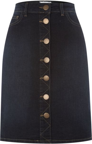 Linea Weekend Denim Button Through Skirt in Blue (indigo) - Lyst
