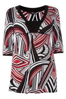 Lovedrobe Abstract Print 34 Sleeve Tunic - Lyst