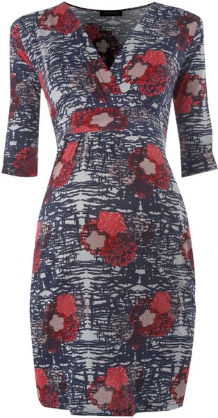 Mama-licious Cross Over Dresss in Gray (red) - Lyst