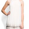 Mango Shiny Cocktail Dress in Beige (cream) - Lyst