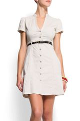 Mango Shirt Vneck Dress