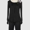 Maria Grazia Severi Long Sleeve Tshirt in Black - Lyst