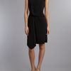 Michael By Michael Kors Draped Jersey Dress in Black - Lyst