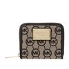 Michael By Michael Kors Monogram Zip Around Purse in Black - Lyst