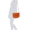 Michael By Michael Kors Saddle Ortrich Print Cross Body in Orange - Lyst