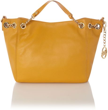 Michael Michael Kors Jet Set Chain Large Tote Bag in Yellow