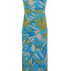 Minuet Petite Green Abstract Maxi Dress in Blue (green) - Lyst