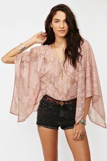 Nasty Gal Burnout Rose Top - Lyst