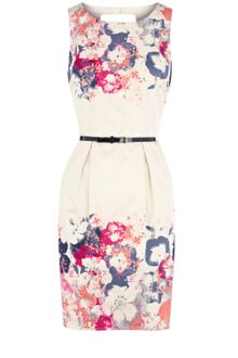 Oasis Lantern Blossom Placement Print Dress - Lyst