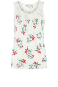 Oasis Paradise Print Ruffle Vest - Lyst