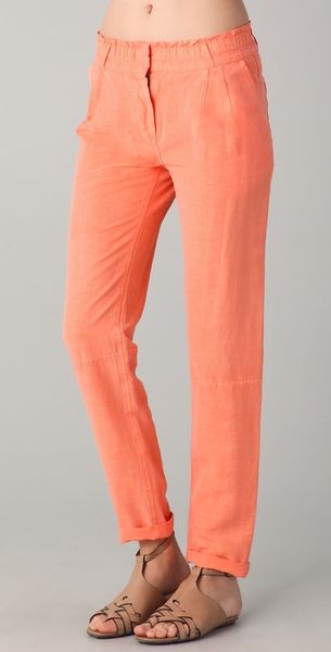 Obakki Johanna Pants in Orange - Lyst