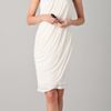 Obakki Elsa Strapless Draped Dress in White - Lyst