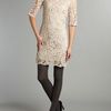 Pied A Terre Lace Shift Dress in Beige (nude) - Lyst