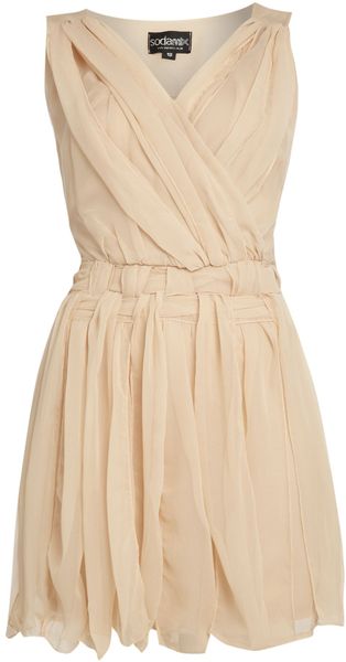 Sodamix Pleated Weave Dress - Lyst