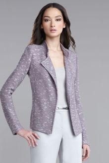 St. John Collection Textured Knit Jacket - Lyst