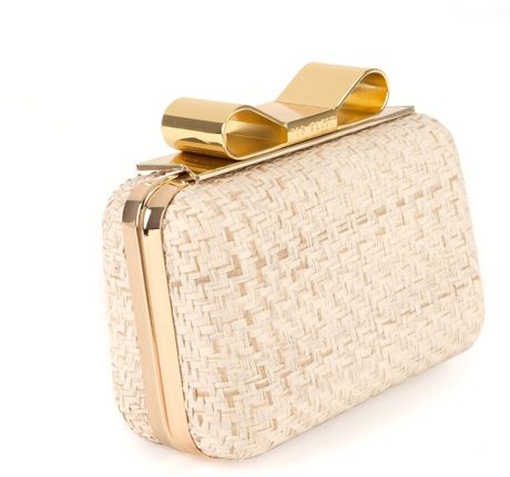 ted baker cream clutch