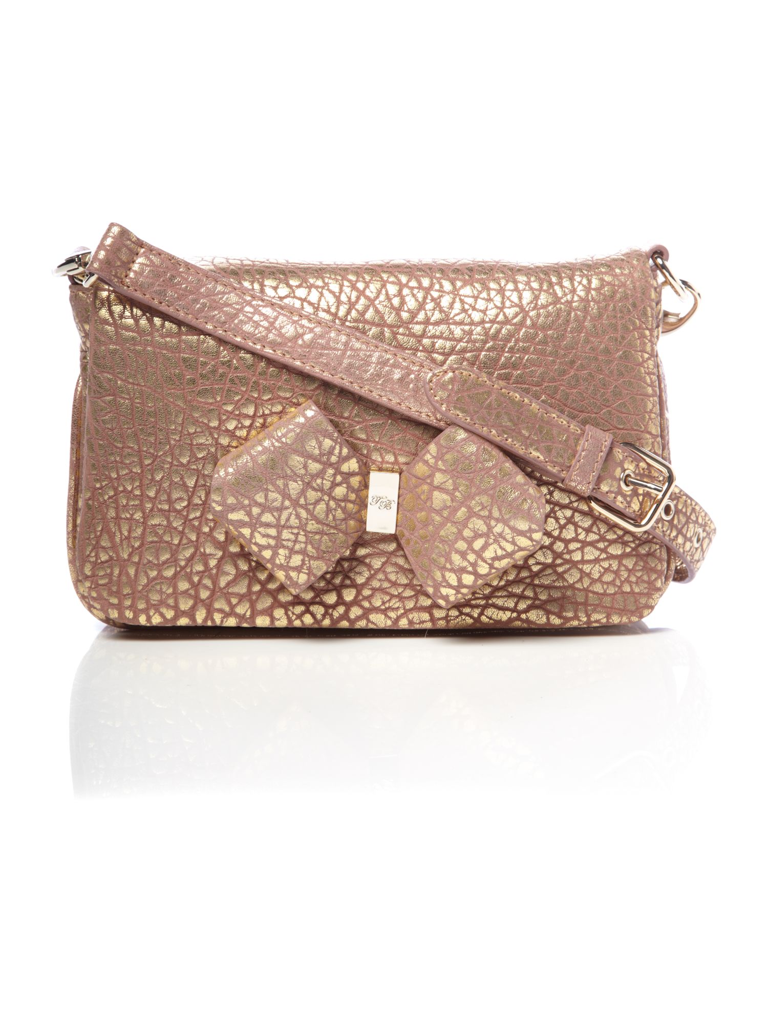 Ted Baker Bow Small Crossbody Bag in Gold (pink) Lyst