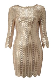 Tfnc Scalloped Sequin Dress - Lyst
