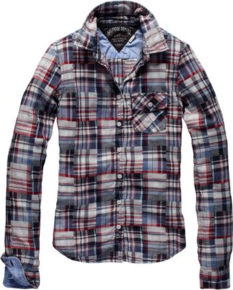  Hilka Patchwork Check Long Sleeved Shirt 