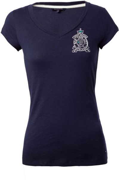 Tommy Hilfiger Lavender Hill Vneck Short Sleeved Tshirt in Blue (navy) - Lyst