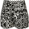Topshop Aztec Printed Shorts in Black - Lyst
