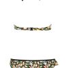 Topshop Black Petal Bandeau Bikini in Multicolor (black) - Lyst
