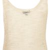 Topshop Stud Skull Crop Vest in Beige (cream) - Lyst