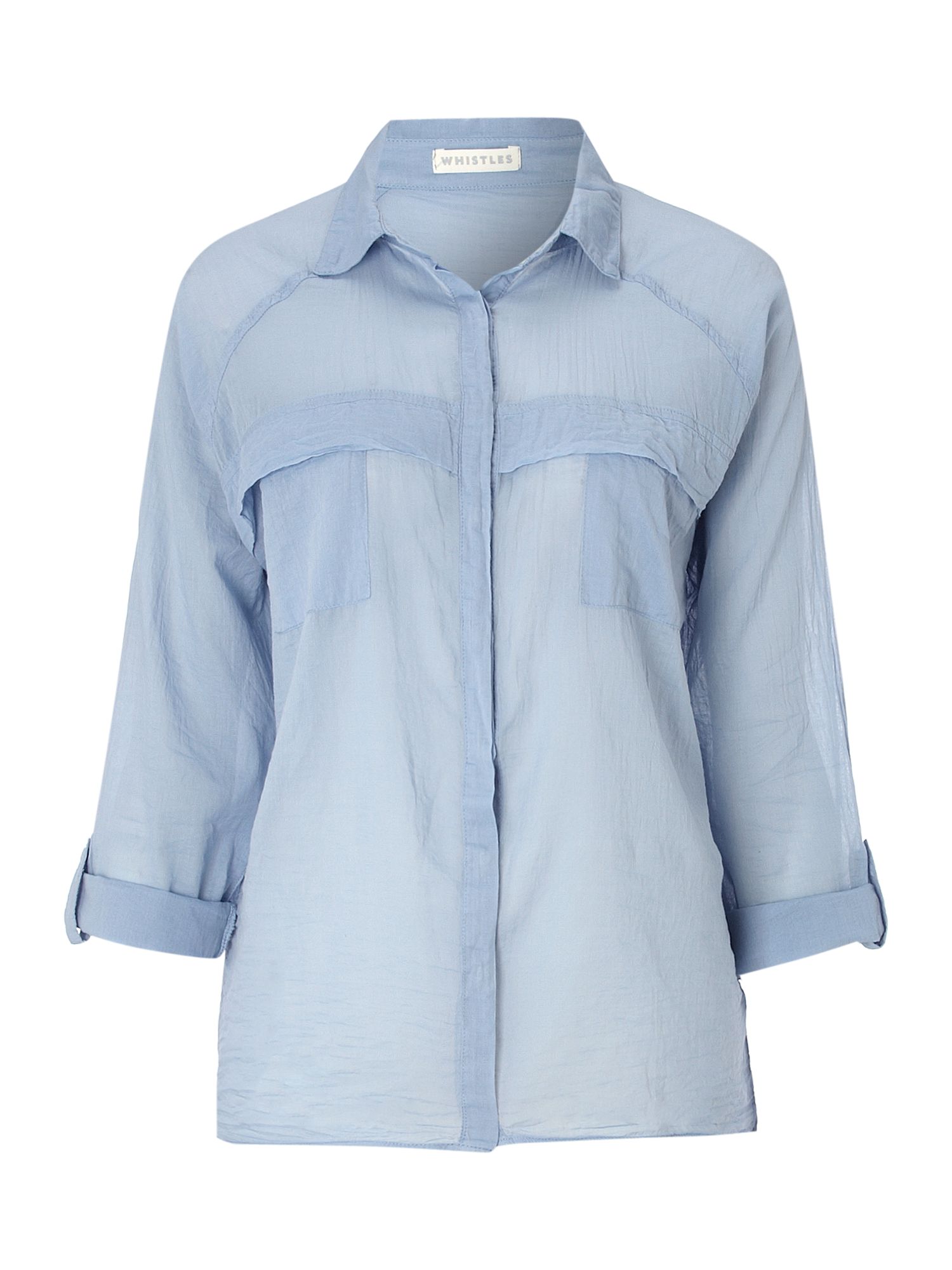 Whistles Nick Soft Cotton Shirt in Blue (light blue) Lyst