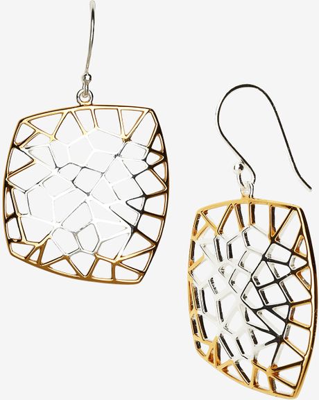 Argento Vivo Prism Square Earrings in Gold (gold/ silver) - Lyst