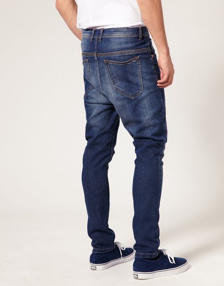 Asos Skinny Tapered Jeans in Blue for Men | Lyst
