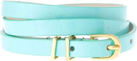 Asos Collection Asos Pastel Metal Keeper Super Skinny Belt in Green (mint) - Lyst