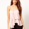 Asos Collection Asos Cami with Pleat Front in Pink (nude) - Lyst