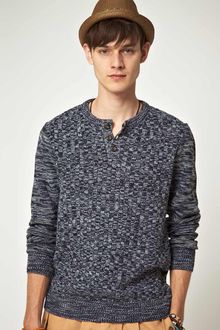 Asos Chunky Grandad Jumper - Lyst