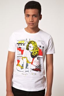 Asos T-shirt with Hand Drawn Girl Print - Lyst
