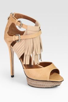 Boutique 9 Nadeline Suede and Leather Fringe Platform Sandals - Lyst