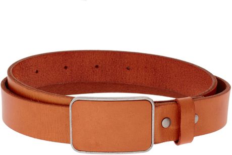 Cheap Monday Joshe Plaque Belt in Brown for Men - Lyst