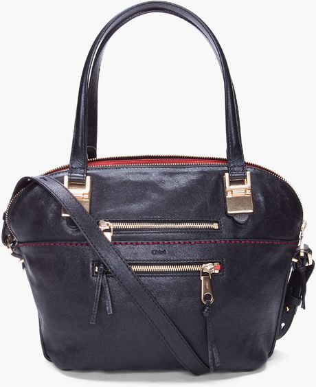 Chloé Black Angie Tote in Black - Lyst