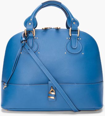 Chloé Blue Leather Dawn Tote - Lyst