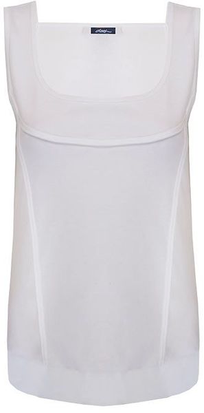 Dash White Seamed Jersey Vest in White - Lyst
