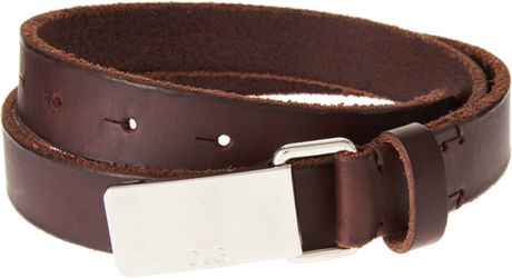 D&g Dg Logo Buckle Belt in Brown for Men - Lyst