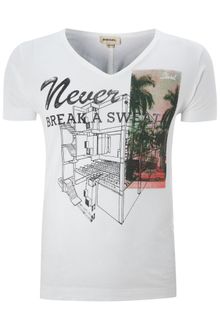 Diesel Mens Vneck Printed Tshirt - Lyst