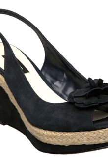 Episode Globe E Hessian Wedge Flower Slingback Sandals - Lyst