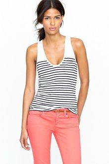 J.Crew Vintage Cotton Stripe Pocket Tank - Lyst