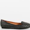 Jeffrey Campbell Martini Studded Flat with Spikes Black in Black - Lyst