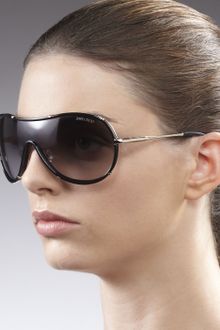 Jimmy Choo Anouk Shield Sunglasses Black - Lyst