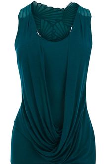 Karen Millen Draped Vest with Cutwork - Lyst