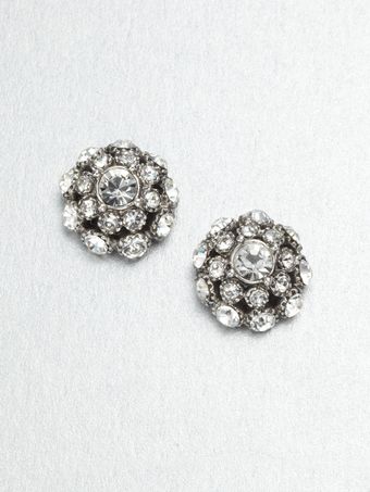 Kate Spade Crystal Encrusted Stud Earrings - Lyst